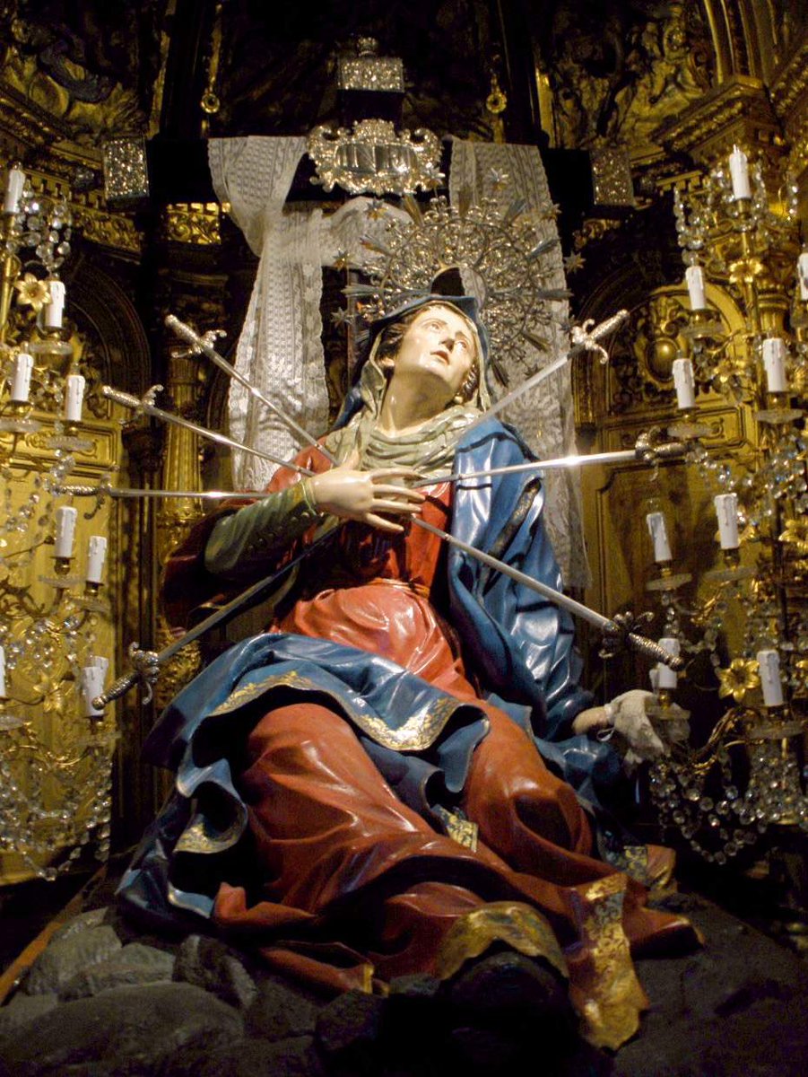 Our Lady of Sorrows
“…  and you yourself a sword will pierce    so that the thoughts of many hearts may be revealed.”
We present our pains and sorrows to you dear mother, take them to your Beloved Son and bring us answers from His throne of Grace. Amen