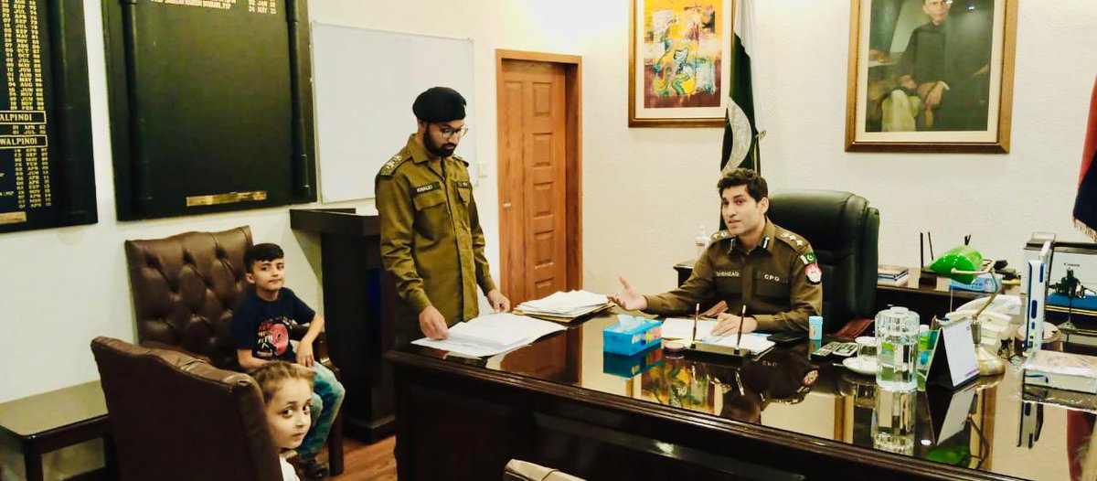 Anaya &amp; Shahzeb are children of our late Constable Zafar. It is always an immense pleasure to welcome such most revered guests in my office. They are our own, ensuring their welfare and care is of utmost importance to me.

And shall primarily remain so, Insha Allah.