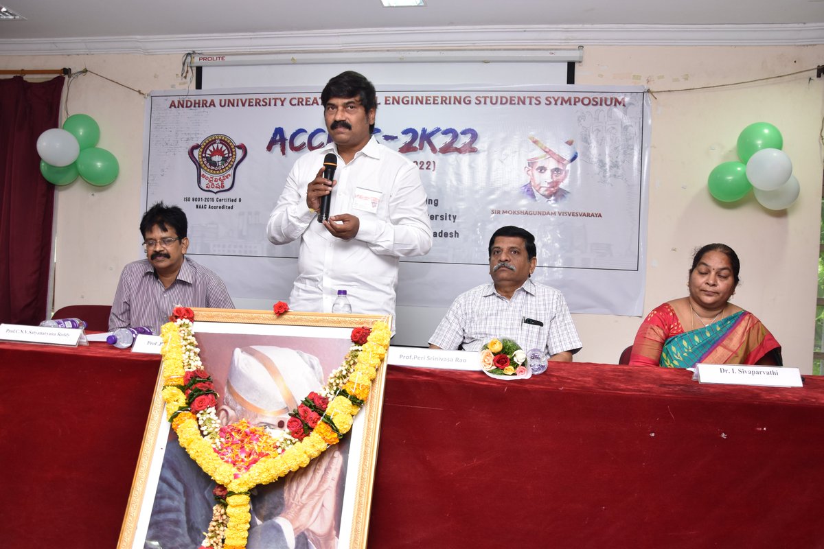 AndhraUnversity's tweet photo. Creative Civil Engineering Students Symposium @ Dept. of Civil Engineering, A.U. - Inauguration
#AndhraUniversity #AUCE #CivilEngineering #EngineersDay #EngineersDay2022 #ACCESS2K22 #Symposium https://t.co/gjuzMvbf3L