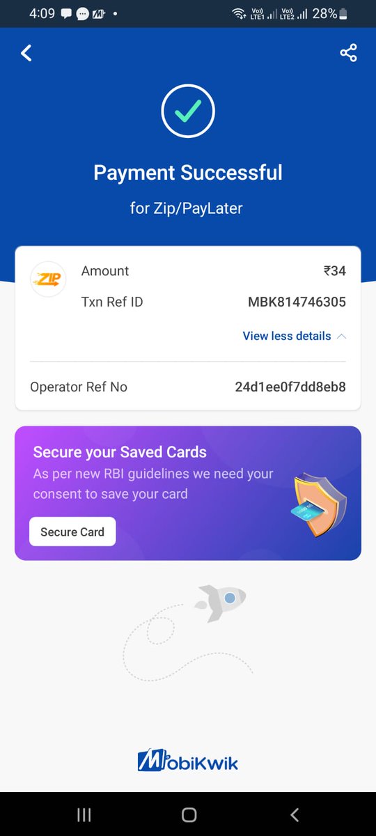 HarishGabbar7's tweet photo. I am very disappointed with the services provided by #fraudmobikwik @MobiKwik @MobiKwikSWAT @Mobikwi04340102       because i have used       zip pay later amount of  666 to recharge on june 6th, i paid back on june 7th and the payment was also successful,  it was showing pending https://t.co/3yRKJ6sGbB