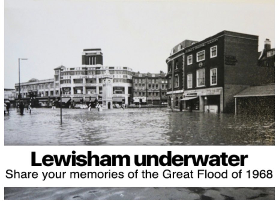 qwag's tweet photo. Today in 1968, people across #Lewisham borough awoke to a Great Flood.

If you, friends / family recall the deluge can you share any memories, photos etc and be part of #InLivingMemory for #WeAreLewisham?

There’s even a freephone hotline 

For more see: https://t.co/dPaprvgDed https://t.co/NMg0HXM3kr