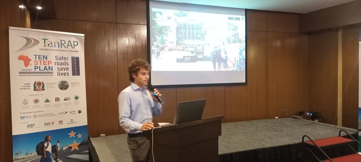 TanzaniaRap's tweet photo. Mr. Edoardo Caporali from @fredroadsafety making a presentation on #RoadAttribute coding during road infrastructure assessments and capacity building session at Four Points by Sheraton in Dar es Salaam, Tanzania. 

#TanRAP #SaferRoadsSaveLives https://t.co/p6QHTUlVfU