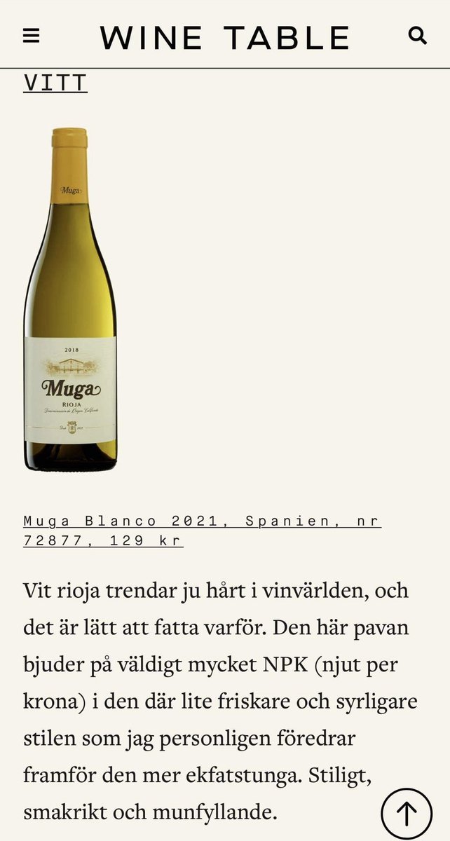 theterrificwine's tweet image. Vinet finns i BS! @bodegasmuga #winetable @parstromberg #rioja