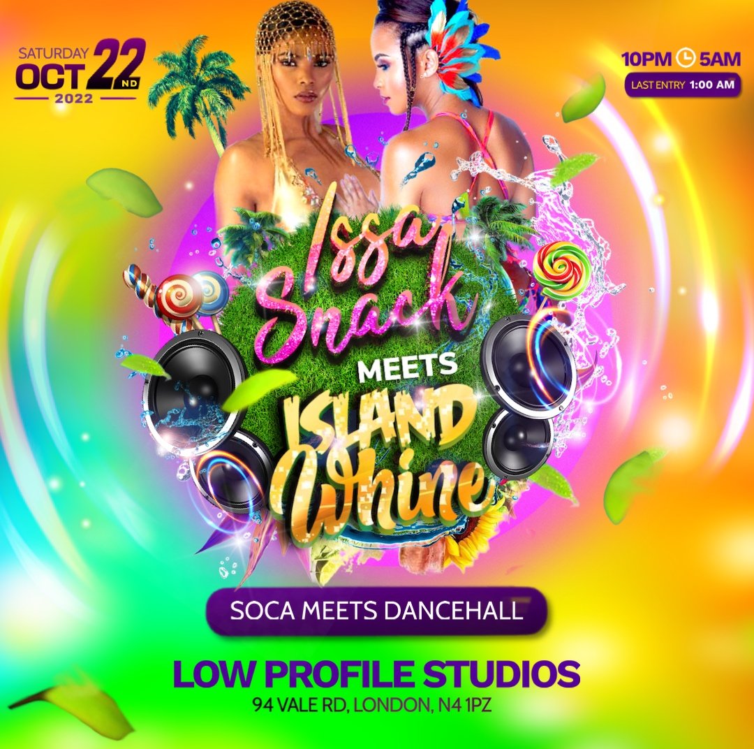 touchdwnsection's tweet photo. Since the last one was so great we've decided bring you our REAL Caribbean vibe ONCE AGAIN!
#IssaSnackUK Meets #IslandWhine - Soca Meets Dancehall
π More info & tickets ‡οΈ
https://t.co/luoAtydY6V π«
#uksocascene #soca #bacchanal #dancehall #LDN #UK https://t.co/NUR4mY4ycO