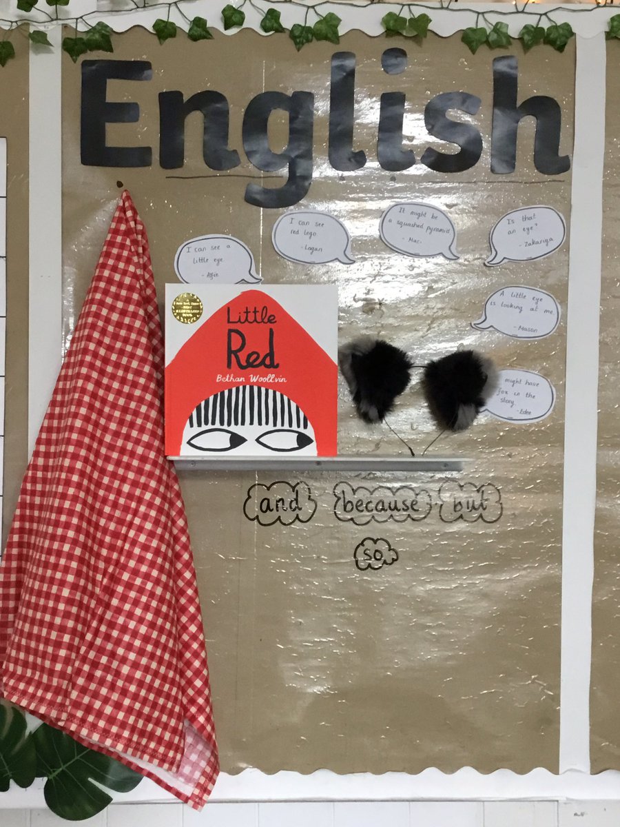 MrsKGarnett's tweet photo. Willow Class have been working hard in English this morning, we have been using adjectives to describe Little Red! We even had a go at trying to look just as mischievous! 👀 #SJKWillow #TeamWillow @bethanwoollvin #SJKEnglish https://t.co/ncQfvF3x4P