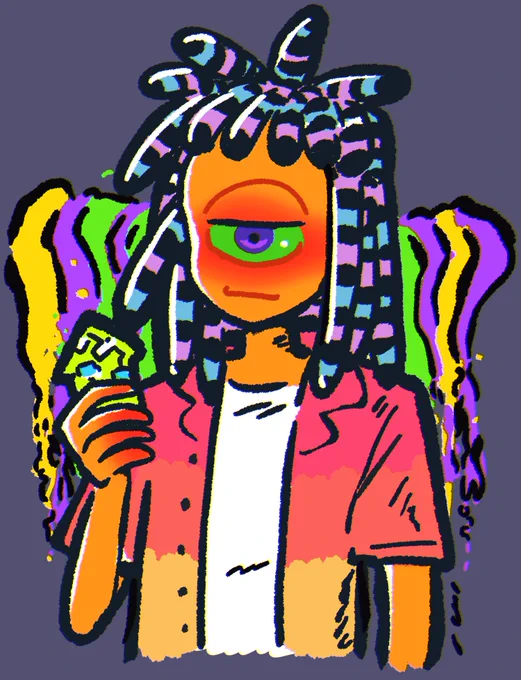 スプラトゥーン3スパイキーがやってくれるバッジのやつ未だによくわからない笑#FANART 