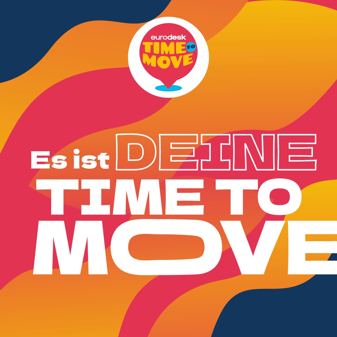 Während der #TimeToMove2022-Kampagne helfen wir dir, deinen Weg ins Ausland zu finden. 💬

 Z.B. Jeden Donnerstag im Oktober bei <a href="/eurodesk/">Eurodesk</a> mit einer neue Folge der Serie "Talkative Thursdays", auf Instagram, YouTube und auch als Podcast! 👉 timetomove.eurodesk.eu/de/ 

#DeinEruopa