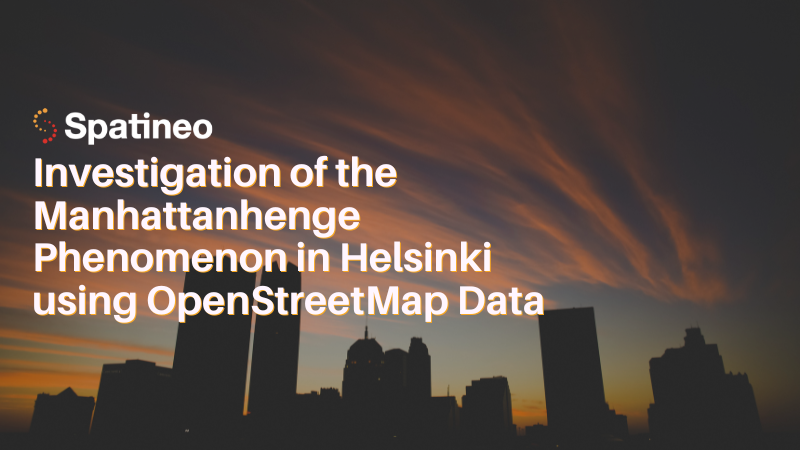 Our summer intern Ilkka Kortelainen investigated &amp; studied the "Manhattanhenge Phenomenon" with OpenStreetMap data this summer. What were the main lessons learned and how did Ilkka like being a summer trainee at Spatineo?

🇬🇧 spatineo.com/investigation-…
🇫🇮 spatineo.com/fi/manhattanhe…