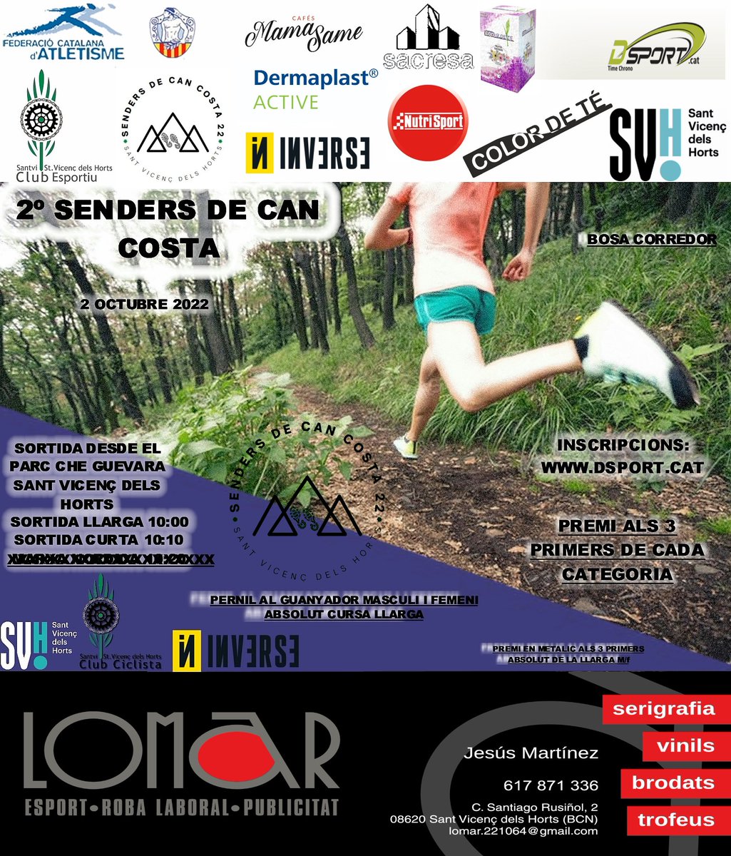 Inscripcions obertes i son els últims 15 dies.
Recorregut que sorprèn No pots faltar. clubesportiusantvi.com/2a-senders-de-…