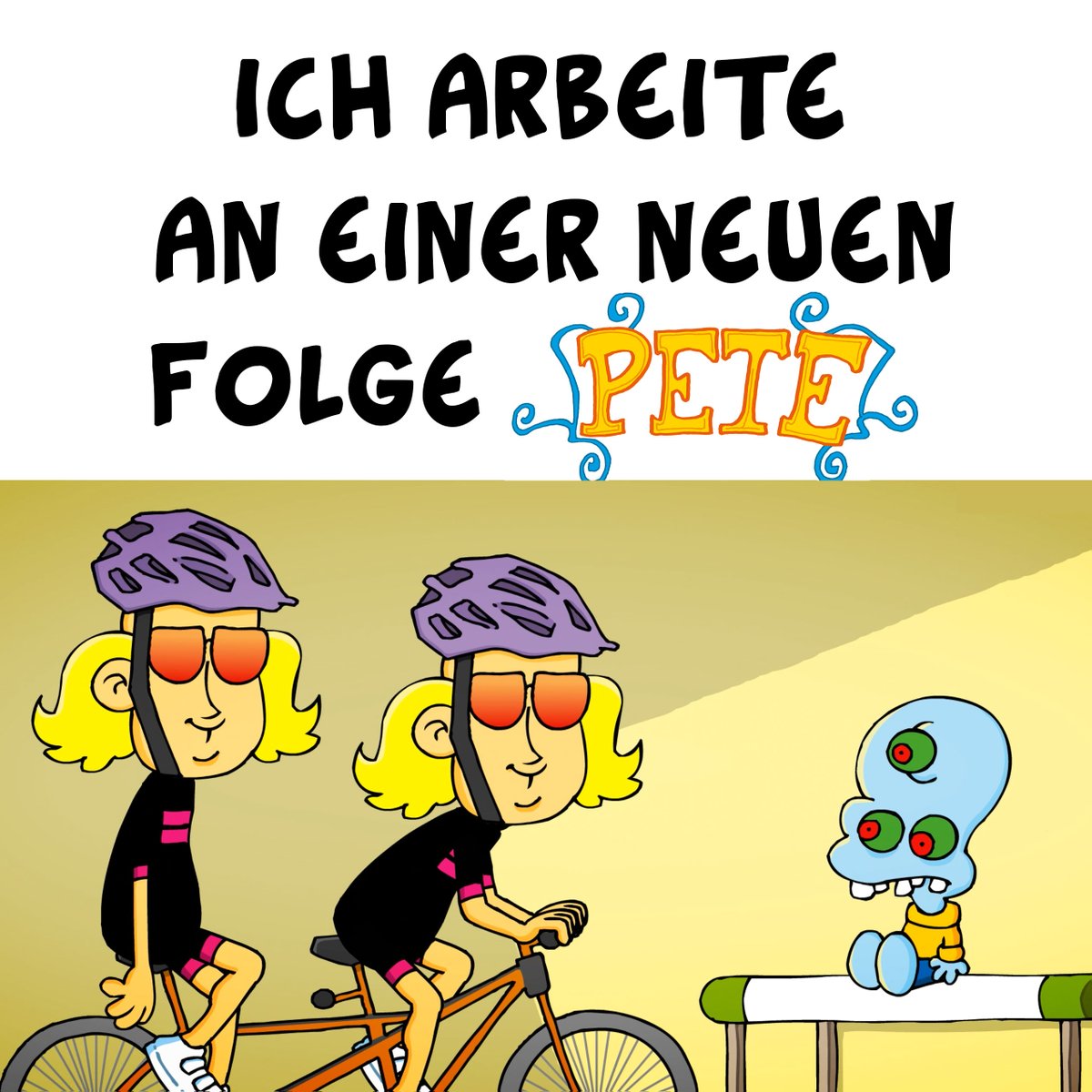 ralphruthe's tweet photo. Gute Neuigkeiten für Fans des kleinen blauen Probanden: ich arbeite an einer neuen Folge PETE! Veröffentlichung ca. Anfang Oktober. Wer freut sich drauf? https://t.co/xu0P5EvxLJ