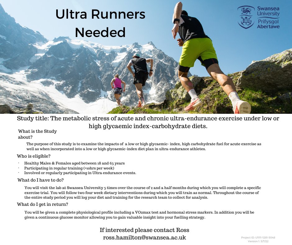 Please RT. If you know of, or are, a dedicated #Ultrendurance runner and are curious about the impact of alterations in diet on metabolism and performance please let us know! Currently recruiting!