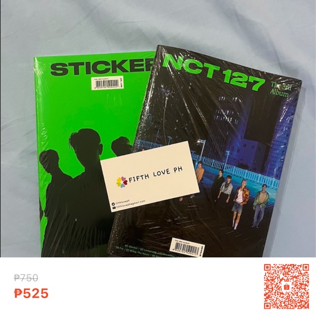 fifthloveph's tweet photo. wts lfb I'm selling nct 127 sticker albums [sealed] at 30% off! ₱525 only. Get it on Shopee now! https://t.co/g8ScEnZP5O https://t.co/dEyANHNhGC