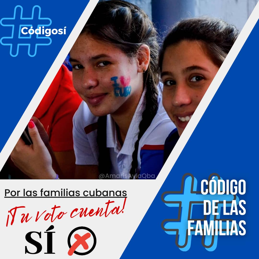 DrRobertoMOjeda's tweet photo. El nuevo Código de las Familias se proyecta por las necesidades de niñas, niños y adolescentes, por su derecho a tener una familia, cualquiera que sea su forma de organización, que le brinde amor, protección, seguridad y cuidado. #Cuba #YoVotoSí #CódigoSí @DiazCanelB https://t.co/3sBWJsvB4n