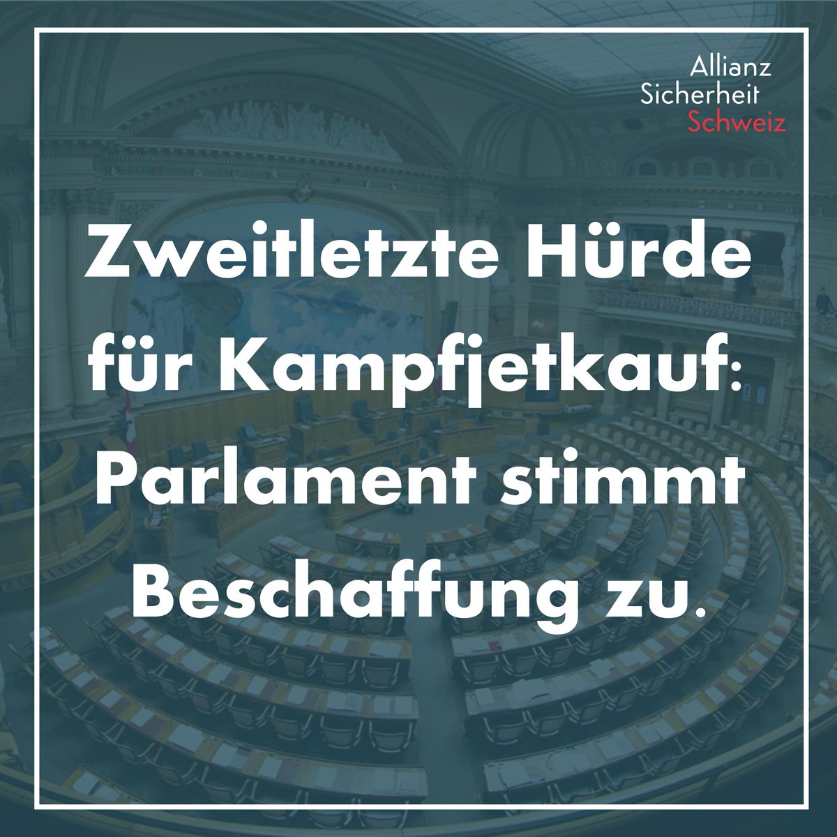 Allianz Sicherheit Schweiz (@sicherheit_ch) on Twitter photo Unsere MM zur #Armeebotschaft:
✅Grünes Licht für den #F35
▶️Kampfjetbeschaffung nimmt zweitletzte Hürde
▶️Armeegegner haben sich verzockt
▶️Richtige und wichtige Ausrüstung unserer Sicherheit
▶️Erfolg für <a href="/Sicherheit_ch/">Allianz Sicherheit Schweiz</a>
#Air2030
👉🏼Jetzt mehr lesen:
allianzsicherheit.ch/2022/09/15/gru… Unsere MM zur #Armeebotschaft:
✅Grünes Licht für den #F35
▶️Kampfjetbeschaffung nimmt zweitletzte Hürde
▶️Armeegegner haben sich verzockt
▶️Richtige und wichtige Ausrüstung unserer Sicherheit
▶️Erfolg für <a href="/Sicherheit_ch/">Allianz Sicherheit Schweiz</a>
#Air2030
👉🏼Jetzt mehr lesen:
allianzsicherheit.ch/2022/09/15/gru…