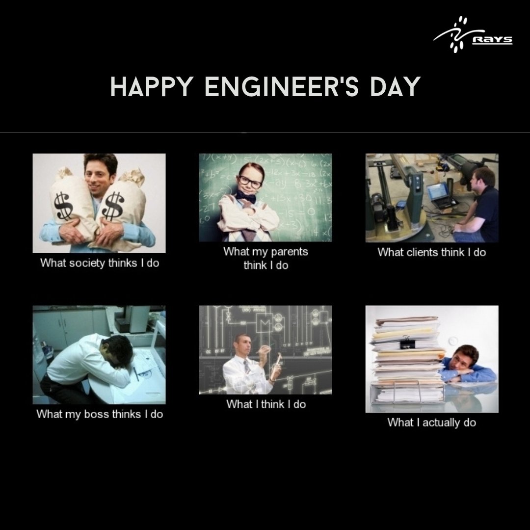 raystechserv's tweet photo. Engineers like to solve problems. If there are no problems handily available, they will create their own problems.😂😎
Happy Engineer’s Day to all the #Engineers.
#happyengineersday #EngineersDay #Engineeringlife #technology #Engineeringmems #raystechserv #teamrays https://t.co/Qc1J9122MI