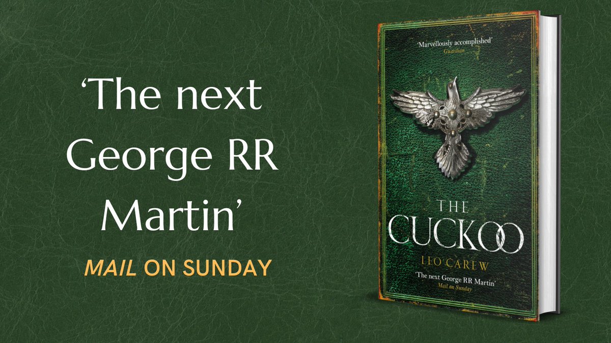 It's publication day for #TheCuckoo by <a href="/leocarew1/">Leo Carew</a> 🎉

'Full of dark conspiracies, larger-than-life characters, and tense battles' <a href="/hoffmanpaul/">paul hoffman</a>

Order your copy now 👉 fal.cn/3rUoe