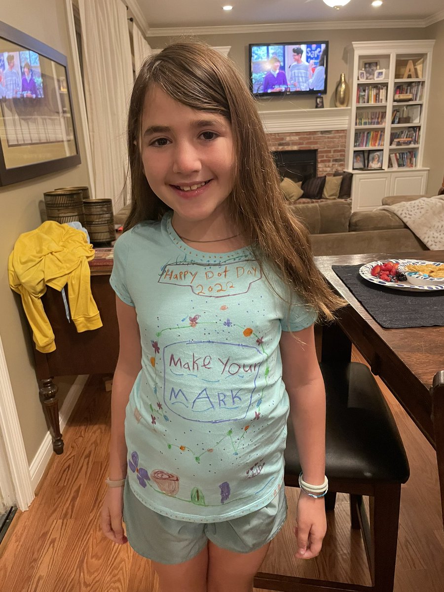 sauslander's tweet photo. Daddy Daughter Dot Day tees for the win! Make your mark and see where it takes you. #DotDay #dotday22 #Dotday2022 https://t.co/PgQL81VvvH