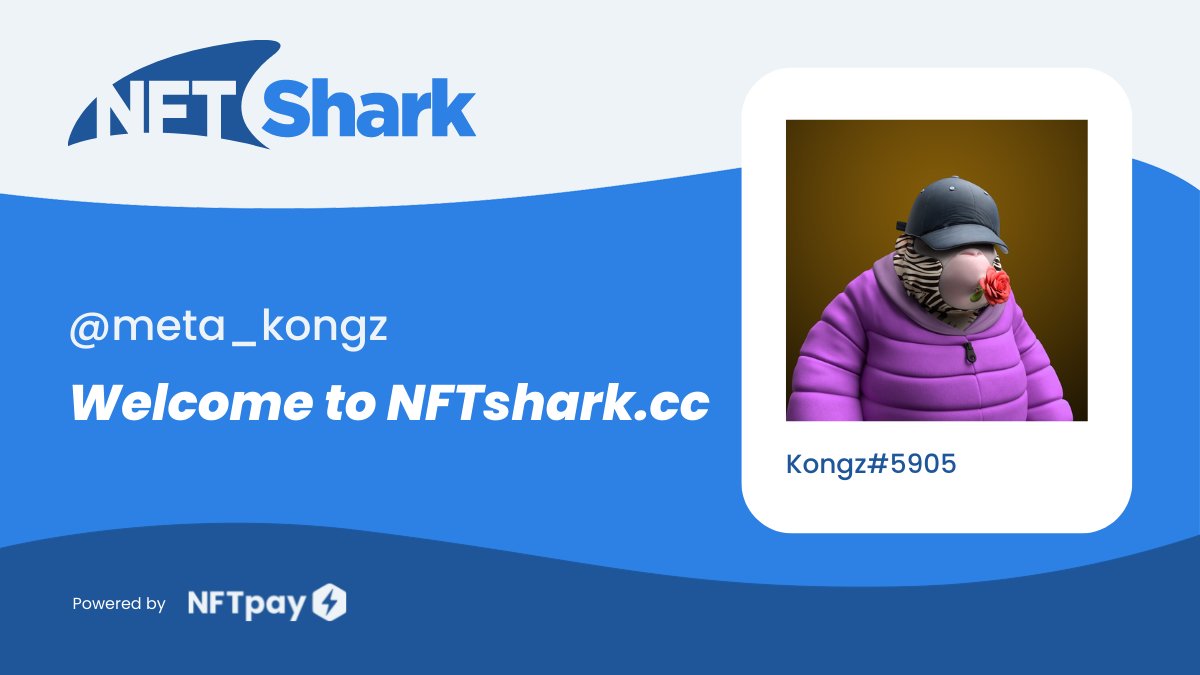 NFT Shark (@nftsharkcc) on Twitter photo Welcome <a href="/meta_kongz/">Meta Kongz</a> to NFTshark.cc 🦈
Purchase your favorite #NFTs from #OpenSea with your card in 1 min today 💳👇
nftshark.cc/collection?col… Welcome <a href="/meta_kongz/">Meta Kongz</a> to NFTshark.cc 🦈
Purchase your favorite #NFTs from #OpenSea with your card in 1 min today 💳👇
nftshark.cc/collection?col…