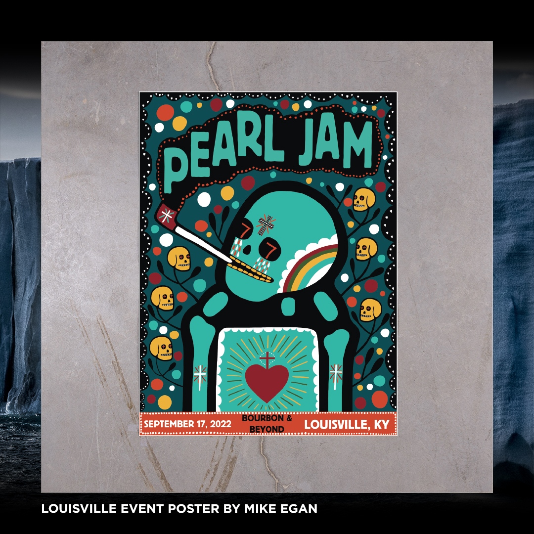 mrtsurt's tweet photo. Pearl Jam plays their first show in Louisville since 1994 this Saturday @bourbonandbeyond Artist @mikeeganart did the print for this show.
#TSURT #PearlJam #PJMerch #EventPoster #RockPoster #GigPoster #BourbonAndBeyond https://t.co/tnx2G3WqWB
