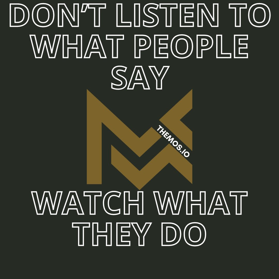 mosquoteguy's tweet photo. What people say and what they do can sometimes be very different. Watch them closely to understand their true intentions.

MOS - easiest investment, biggest reward 
Learn more: https://t.co/Chxia5jpXG  #MOS #themos #DeFi #staking #cryptocurrency #finance #quotes https://t.co/4yjFrugF5D