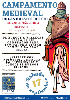 JMDpvallecas's tweet photo. 🎪De Burgos a Vallecas llega el Cid Campeador para viajar con él a la Edad Media
 👉Campamento medieval de las huestes del Cid.
Bulevar Peña Gorbea. Sábado 17 de septiembre. A partir las 12:00 h.
¡Vístete con nosotros y conoce el Burgos cidiano!

👉https://t.co/vMJF1WYqeD https://t.co/2AGiHJusLR