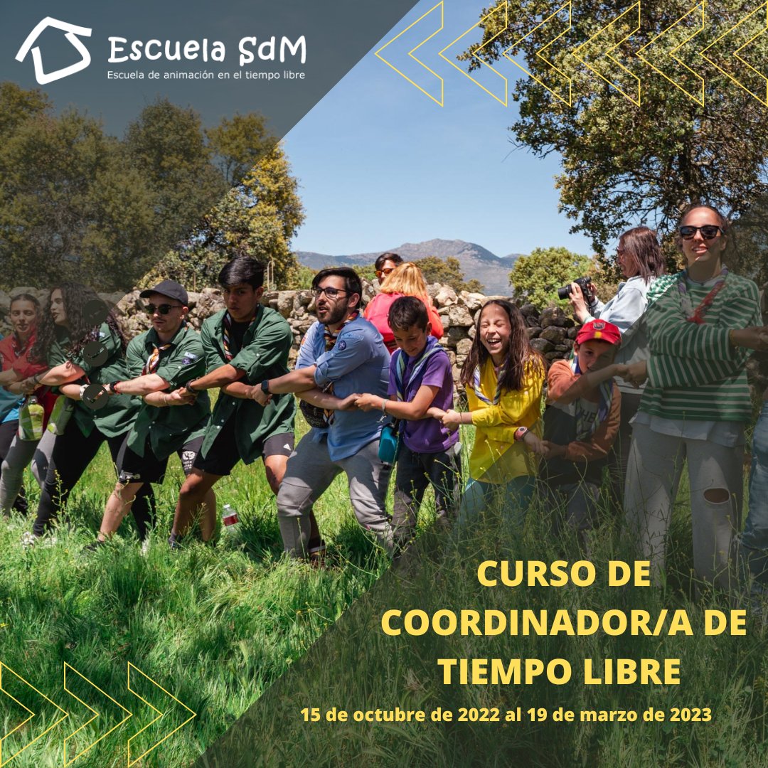 🙌🏻 CURSO DE COORDINADORES/AS DE TIEMPO LIBRE 22/23 🙌🏻
🗓️ Comenzamos el próximo 15 de octubre, ➡️ aquí tenéis la toda la INFO ℹ️ drive.google.com/file/d/1L3CrMh…👀 Inscripciones hasta el 4 de octubre 📝FORMULARIO: forms.gle/sssNLhQMjuyGS8…
Cualquier consulta en formacion@scoutsdemadrid.org