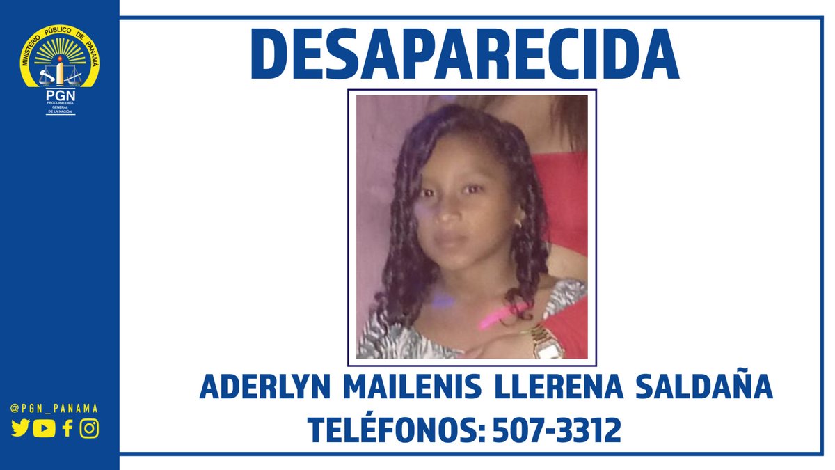 TReporta's tweet photo. Autoridades piden la colaboración de la ciudadanía para dar con el paradero de Aderlyn Mallenis Llerena Saldaña de 9 años.
Comunicarse al 507-3312.
#TReporta https://t.co/MGcZ2zrx6h