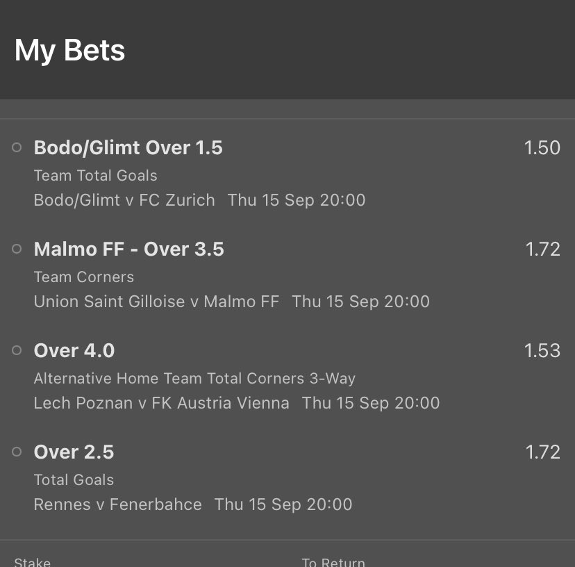 cornerm17471203's tweet photo. Tonight’s play’s @ 6.89 ⚽️🚩⚽️
#EuropaLeague #4fold #stats @FootyStats_org @FlashscoreUK https://t.co/70DJyGiXAv