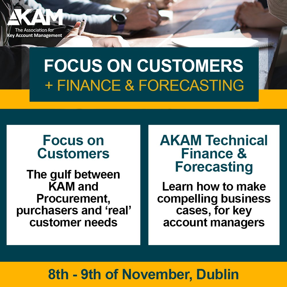Register Now: a4kam.org/dublin-novembe…

November 8th &amp; 9th, Dublin.

AKAM meetings are truly interactive. There are lots of opportunities for you to discuss and develop critical ideas with participants and experts; that way, you can learn much more while building your KAM network.