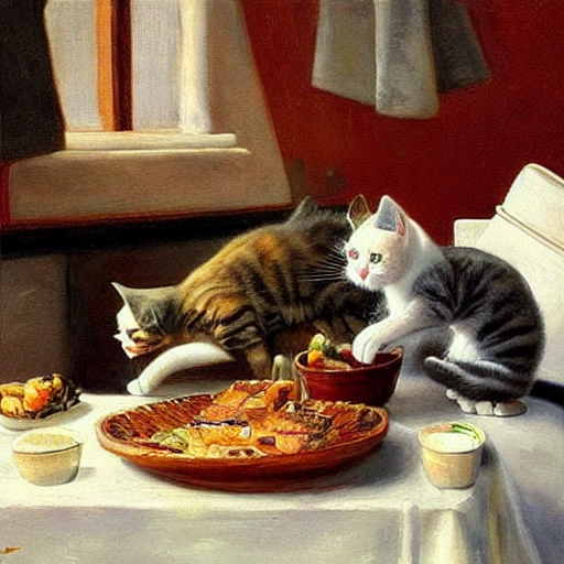 StephaneMichaux's tweet photo. @CatsOfYore I ran these few keywords through Stable Diffusion, an AI-powered text to image generator, and this came out: https://t.co/YITuGFlQHZ