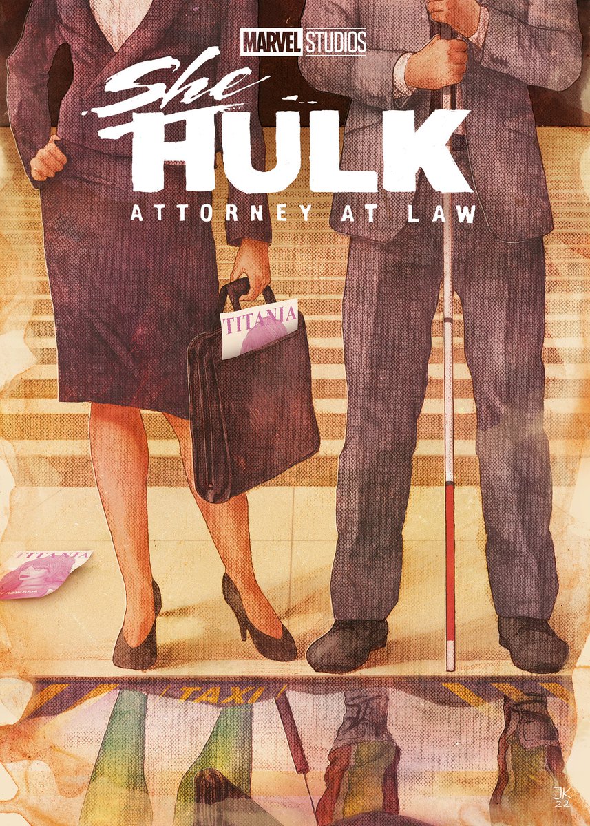 Here's my <a href="/SheHulkOfficial/">She-Hulk</a> poster, including #charliecox as #Daredevil 💚
<a href="/MarvelStudios/">Marvel Studios</a> <a href="/DisneyPlus/">Disney+</a> <a href="/jameelajamil/">❤️ Jameela Jamil ❤️ She/Her ❤️</a> #SheHulk