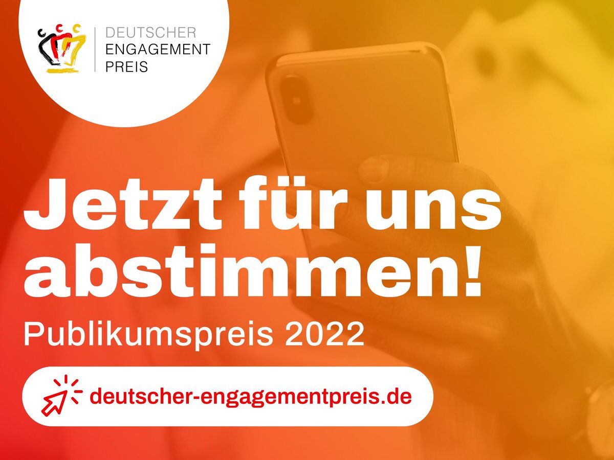 Neben vielen anderen großartigen Initiativen sind wir mit #NetzwerkSchule für den Publikumspreis des Deutschen Engagementpreises nominiert. 
👉 Bitte stimmt für uns ab, damit wir weiter  #Kulturwandel an Schulen stärken können. 🙏#twlz