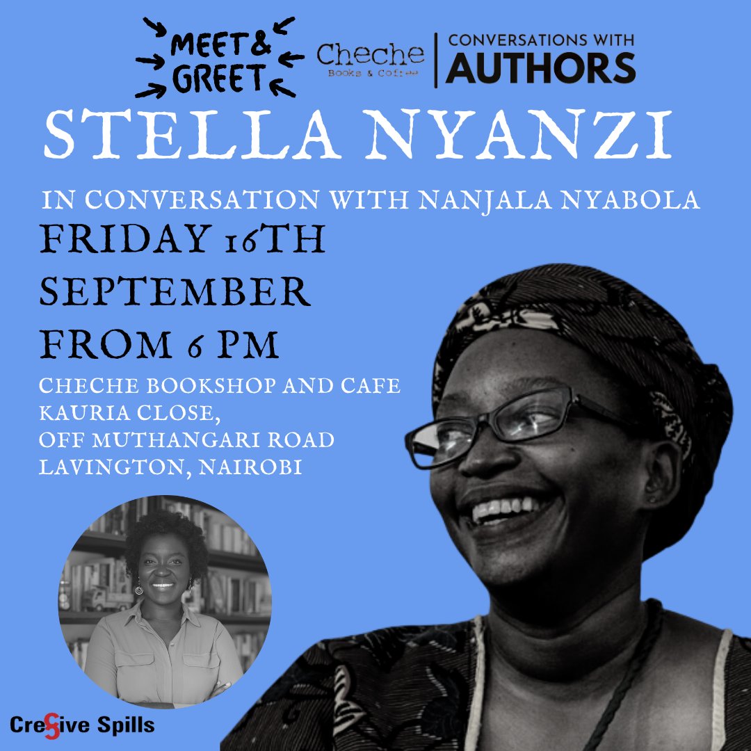 In conversation with the marvellous @drstellanyanzi tomorrow at @chechebooks. I taught some of Stella's work to my class at the @sie_center and we all loved it.