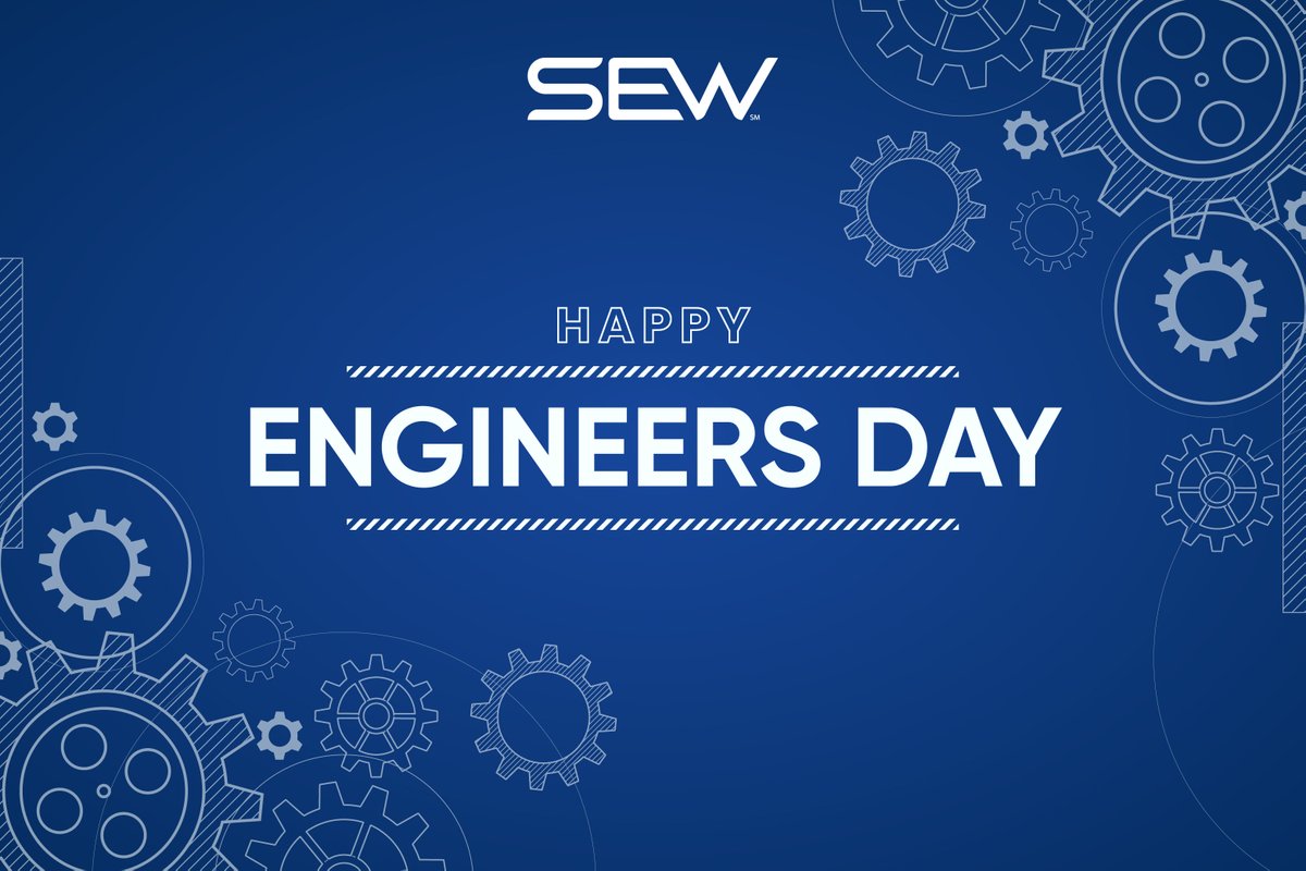 SmartEnergyW's tweet photo. Engineers bring technology to make our lives simpler, and today is the day to thank them. Happy Engineer's Day to all SEW change makers, who are making the energy and water ecosystem- intelligent and sustainable with their passion!
#HappyEngineersDay
#LifeAtSEW https://t.co/LqCGeGp3X6