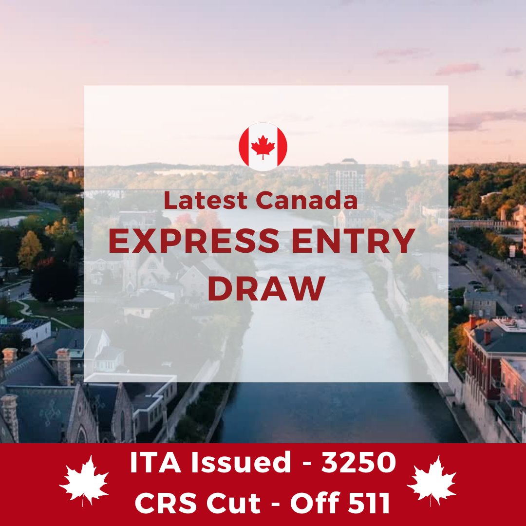 VisaSolutions4's tweet photo. The Latest Express Entry Draw 2022: The latest Express Entry draw was held on August 14, 2022.

3,250 Invitations were issued in the latest Express Entry all-program draw.

#VisaSolutions4U #VISA #LatestDraw #canada #canadadraw #CanadaNews #canadavisa #migration #immigration https://t.co/r9pO9lTQJL