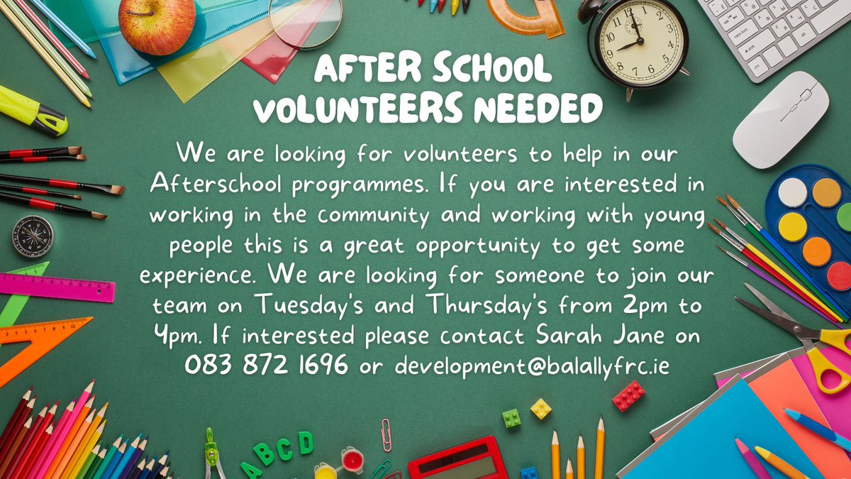 SHOUT OUT FOR VOLUNTEERS #volunteersneeded #community #youthwork #afterschools #volunteer #workexperience