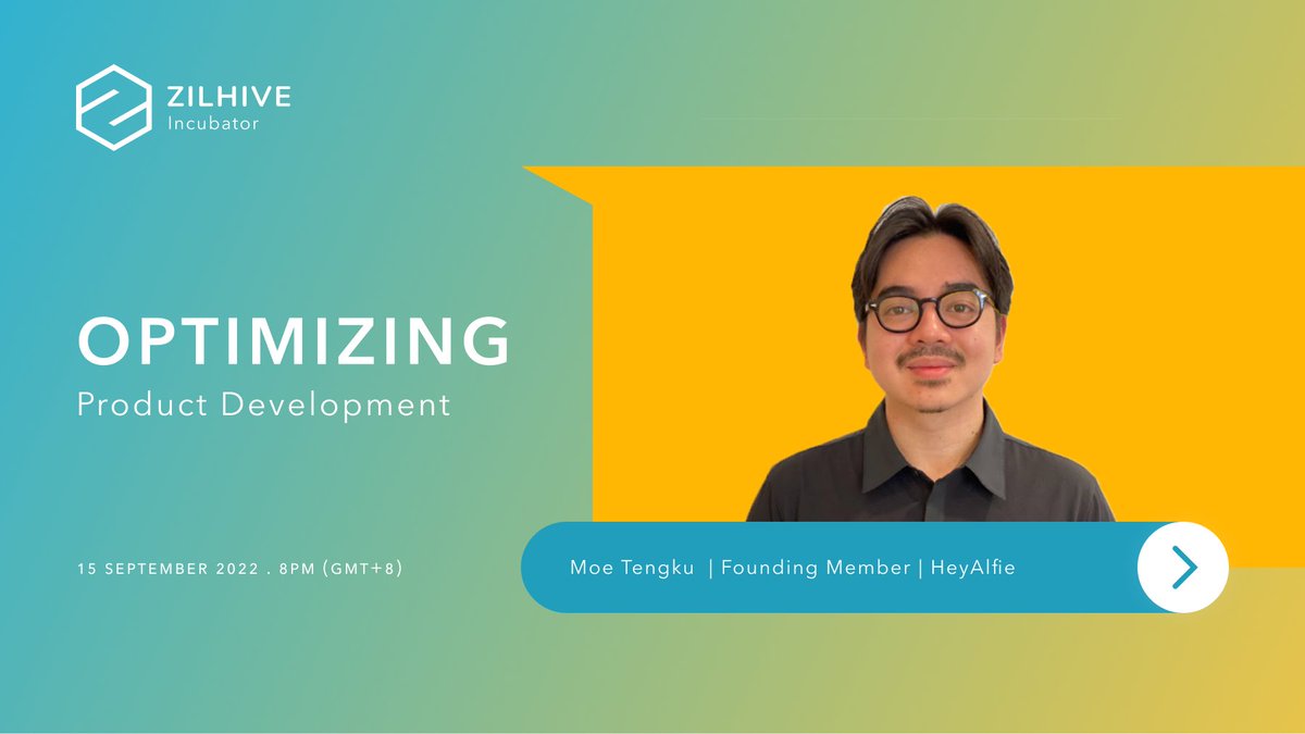 What are our ZILHive Incubatees up to today? 

We're stoked to have Accelerator Alum and Founding Member of <a href="/heyalfie_io/">heyalfie.io</a>, Moe Tengku, join us tonight for a sharing session about optimizing product development. 

We're can't wait to hear what he has to share with our participants!