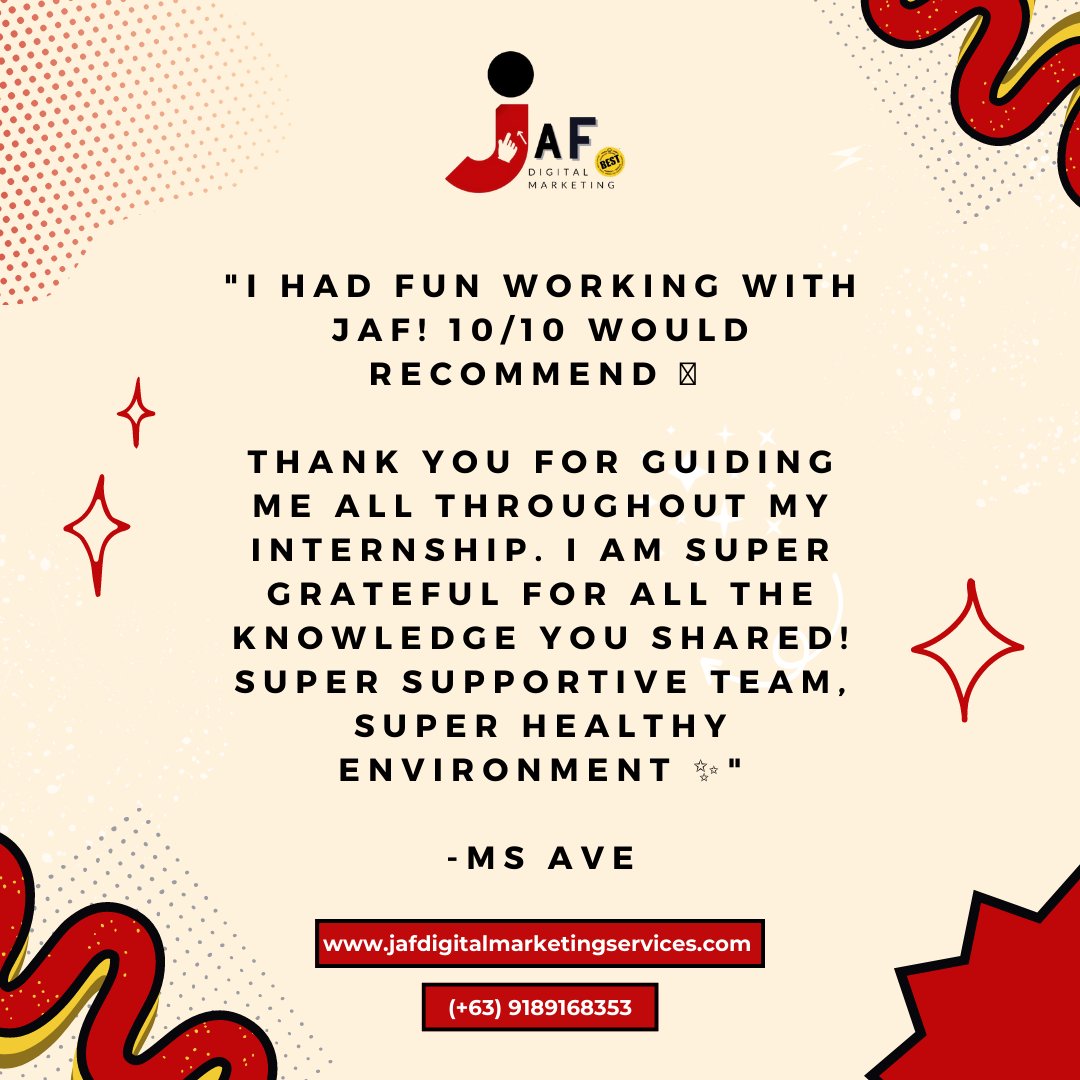 JafDataEntry's tweet photo. Hooray! We want to congratulate and thank Ms. Ave for completing her internship with us! 💖💖💖

We hope you've learned a lot during your OJT with us! Good luck on your future endeavors.

-----

Looking for internship opportunities? Connect with us today! 📲 https://t.co/3gGqdSTUZF