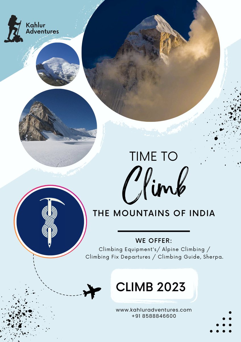 KahlurIndia's tweet photo. Join the 2023 fix climbing expedition in the Indian Himalayas. Full support of adventure logistics with Kahlur Adventures.
.
https://t.co/IcCkq4BOLg
#themountainsofIndia #kahluradventures #climbing #expedition https://t.co/KQfwBRym60