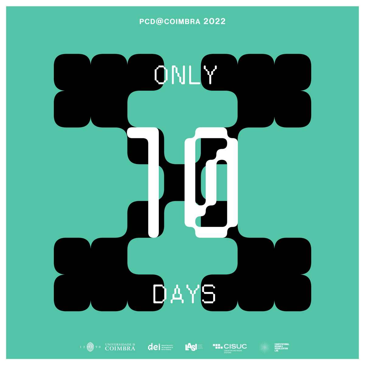 pcdcoimbra's tweet photo. Only 10 days until the deadline for artwork submission for PCD@Coimbra 2022!
Sketches + Posters + Open Submissions!
More info at: https://t.co/7HKTHej6Pz
#pcdcoimbra #processing #cfp #callforposter #design #poster #creativecoding #graphicdesign #designcall @p5xjs @ProcessingOrg https://t.co/iHYXr99UV8