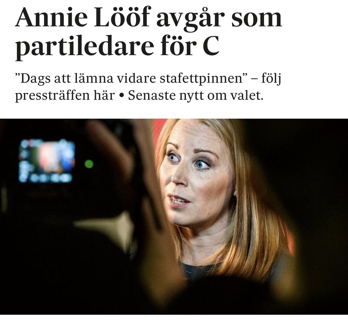 Är helt gråtig efter Annies tal.
#svpol kommer bli fattigare utan <a href="/annieloof/">Annie Lööf</a>. FÖREBILD.