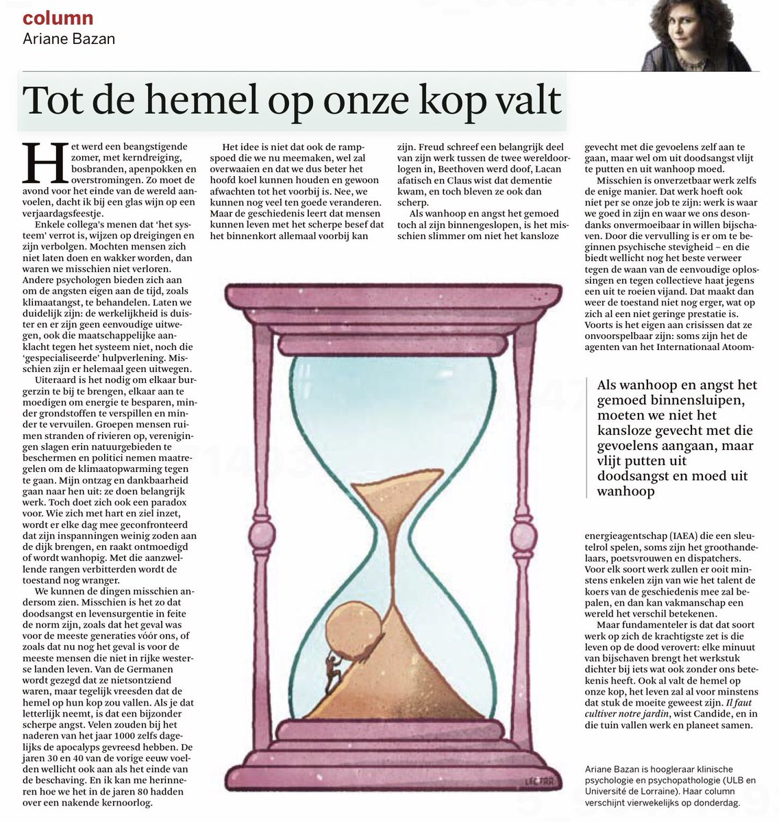 Je hebt bien faire en je hebt bien dire (in dit geval andermaal vanwege Ariane Bazan)