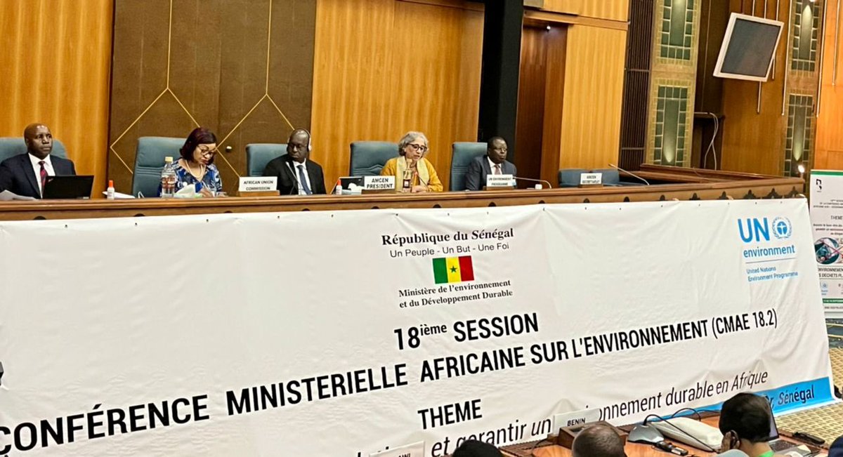 UNEP_Africa's tweet photo. @UNEP to African Ministers of the environment at #AMCEN in #Dakar - It is time to transform #AMCEN from a decision-making body into a platform for action and implementation. https://t.co/lgltKzLKkB