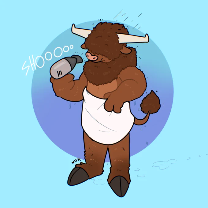 After shower fluff, commission for friend 