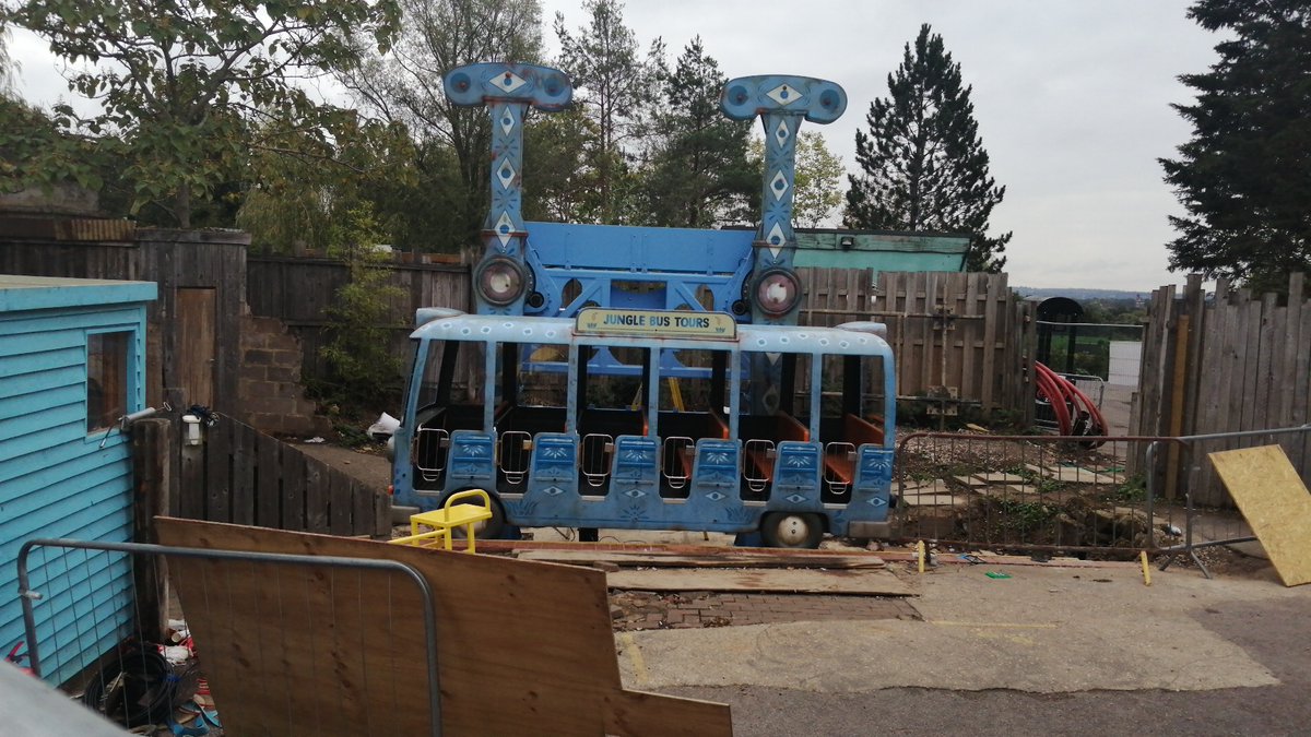 ChessingtonBuzz's tweet photo. Wild Asia and #Project71 is in full swing!

The brand new Zamperla 'Crazy Bus' is a very popular ride worldwide and this is a standard version heavily decorated to match the land, and of course, the old bus... Which is parked up not too far from here 👀

- P https://t.co/P0sA9oWf5W