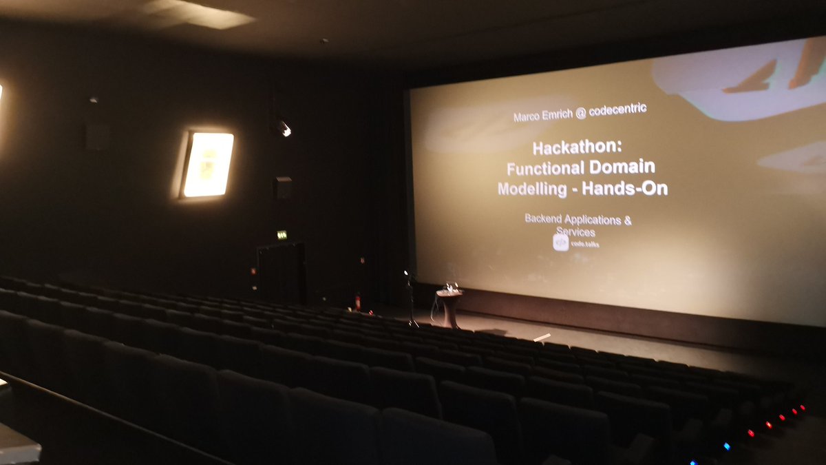 marcoemrich's tweet image. How do I do a workshop/hackathon in a cinema? Guess I will find out in 30 minutes #codetalks #coldtalkshh