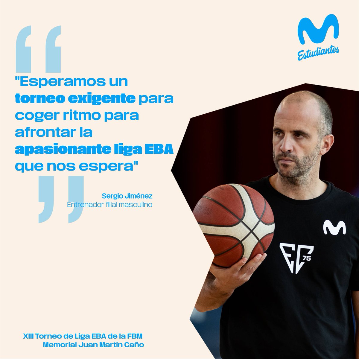 El entrenador del filial masculino de <a href="/movistar_es/">Movistar España</a> Estudiantes, <a href="/SerJimeRodri/">Sergio Jiménez</a> , analiza el XIII Torneo de #LigaEBA de la <a href="/FBMadrid/">Fed. Bcto. de Madrid</a> .

Debutamos este sábado 17 a las 17:00h 🆚 <a href="/Pintobasket/">PINTOBASKET</a> 
movistarestudiantes.com/la-cantera/pro… 

#EstuLucha