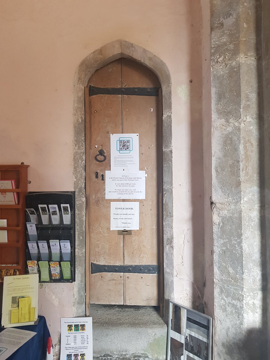 KingJohnsHouse's tweet photo. Sometimes even the most adorable of adorable doors have to double as noticeboards like this one leading to the bell tower of St. Peter's in #Dyrham. #AdoorableThursday https://t.co/LzihFCcgG9