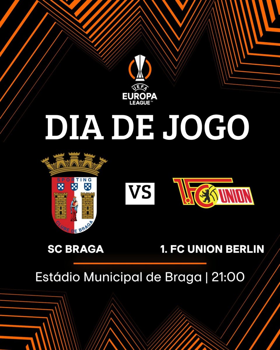 fcunion_brasil's tweet photo. 𝗛𝗢𝗝𝗘 𝗧𝗘𝗠 𝗨𝗡𝗜𝗢𝗡 𝗣𝗘𝗟𝗔 #UEL 🟠

🆚 SC Braga (🇵🇹)
🏆 UEL - 2° Rodada
🕐 16:00 (🇧🇷) / 20:00 (🇵🇹)
🏟️ Estádio Municipal de Braga
📺 @StarPlusBR

#fcunion | #UEL | ⚪🔴 https://t.co/6gajckH6YP