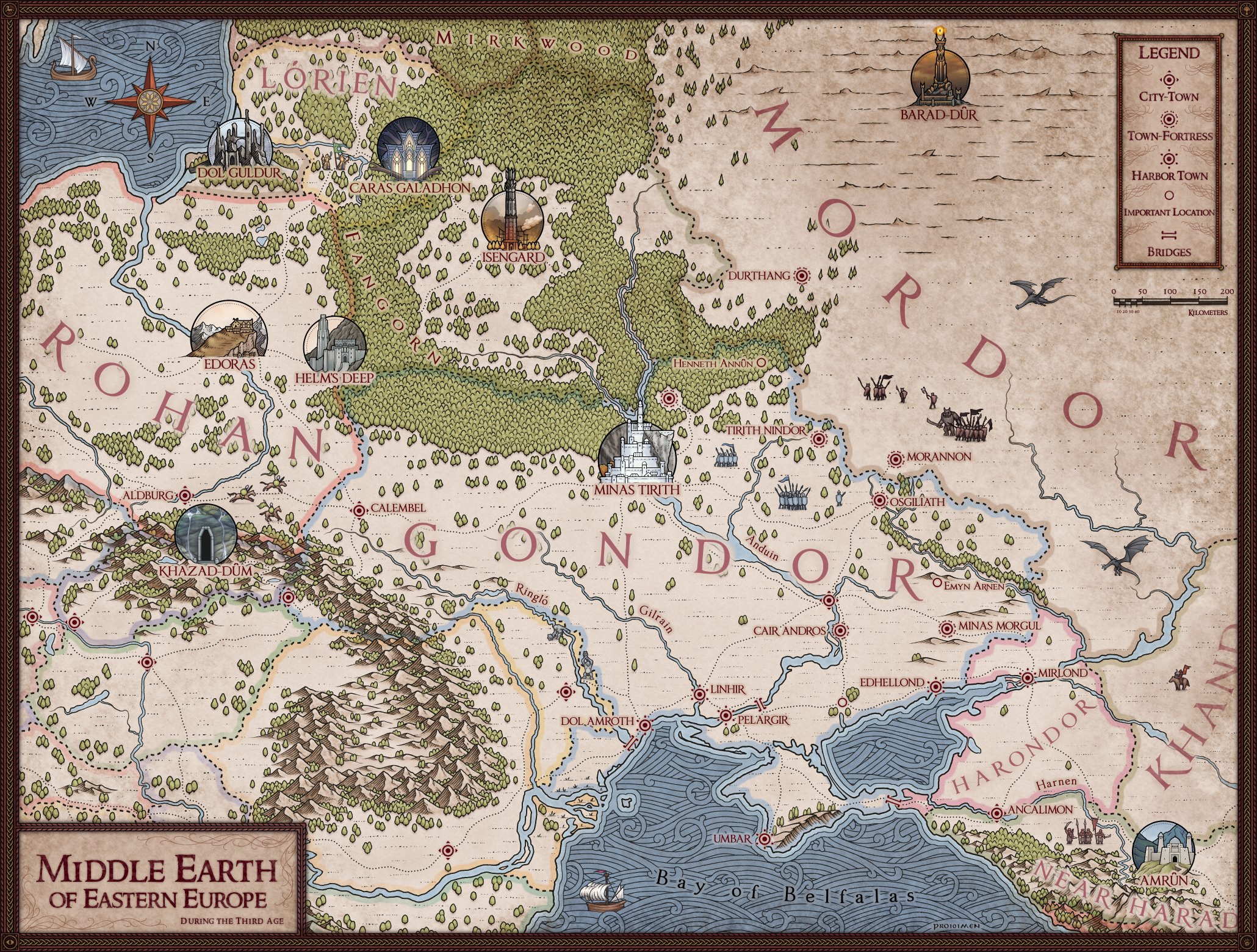 middle earth full map